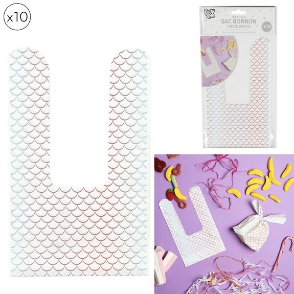 10 sacs à bonbons Sirène