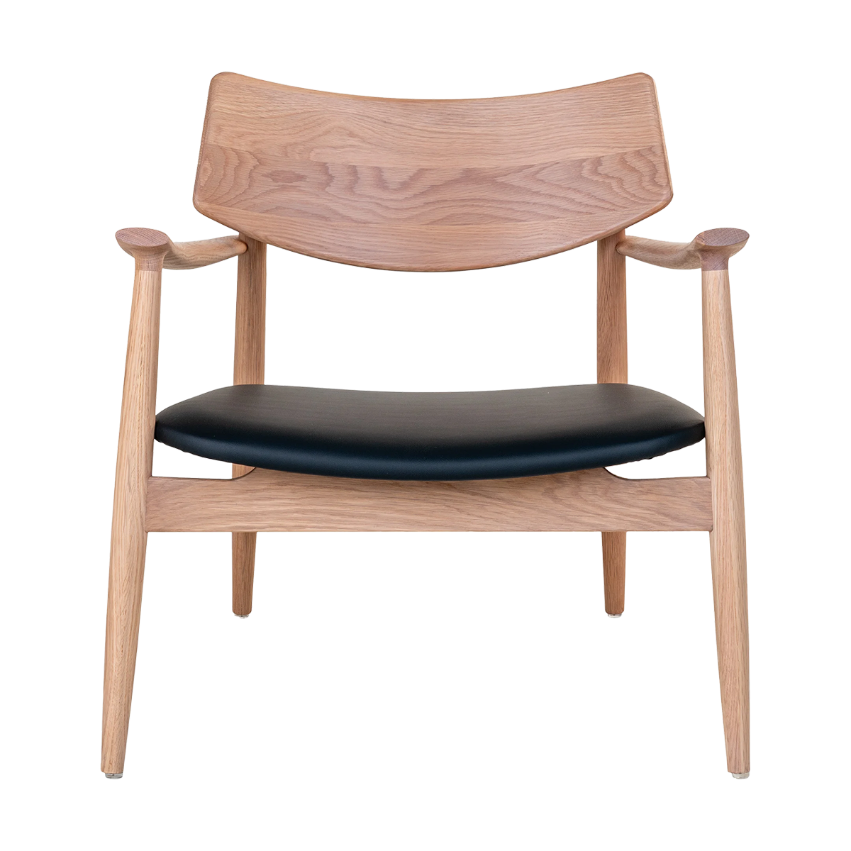 Fauteuil Oliver hout met kunstleren zitting Naturel