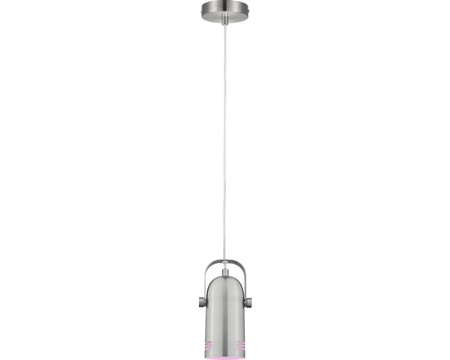 Plantenlamp, 1-lamp, HxØ 180x10 cm, ijzer/geborsteld