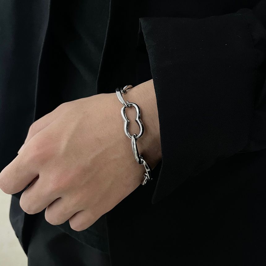 Black Degree - Onregelmatige roestvrijstalen armband