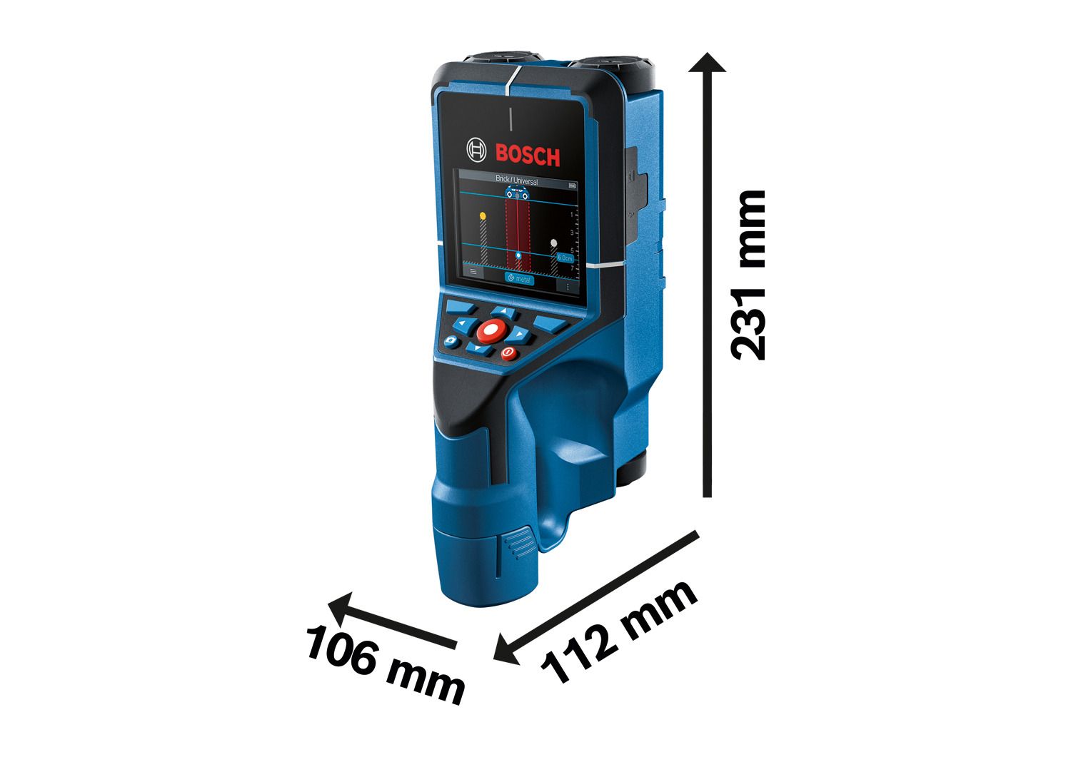Bosch Professional D-TECT 200 C Accu muurscanner 200mm 12V Basic body in L-Boxx - 0601081608