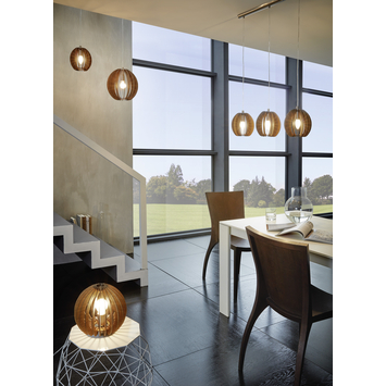 EGLO hanglamp Cossano bruin Ø30 cm