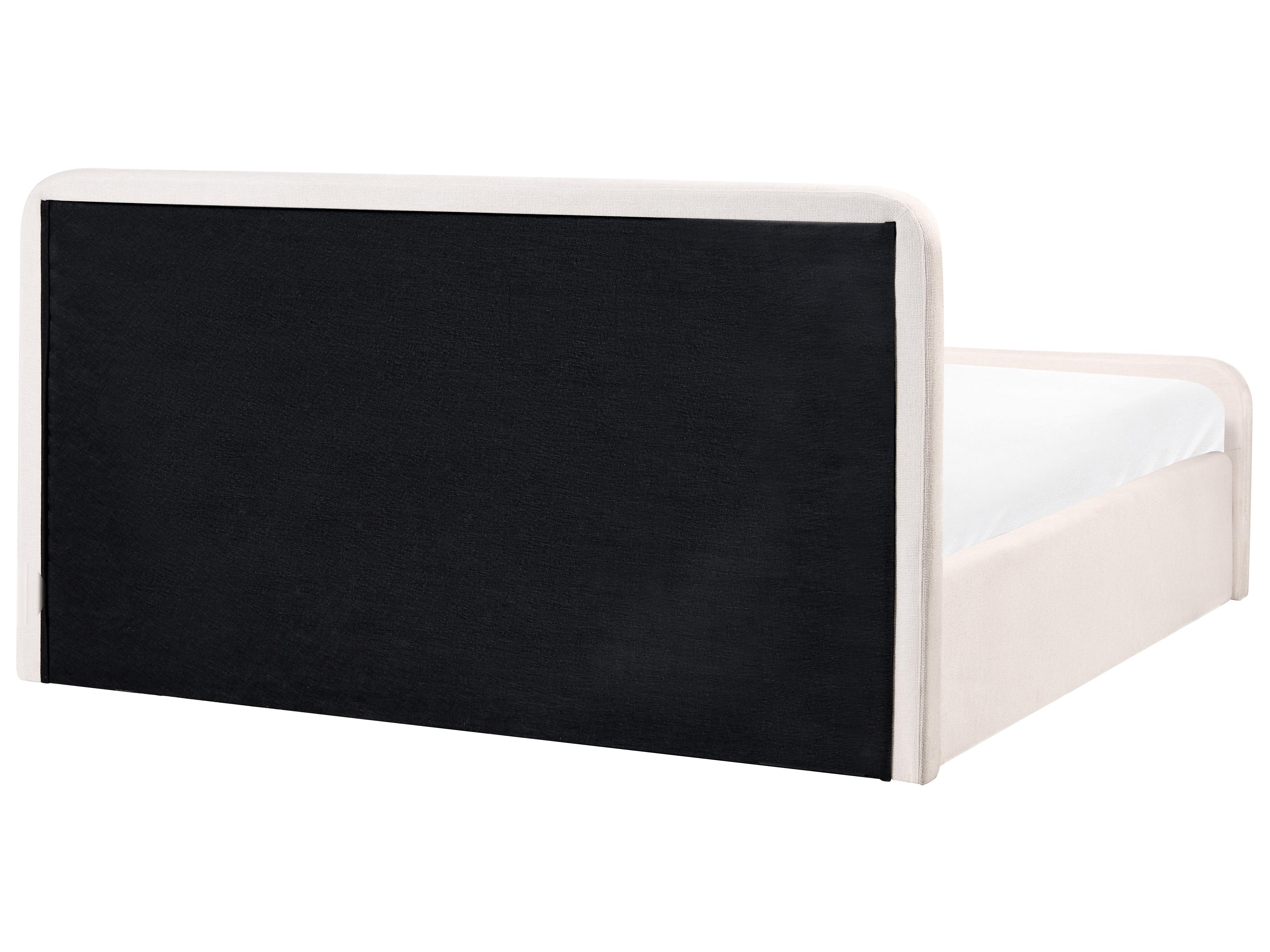 Bed met opbergruimte Stof VIVIERS 180 x 200 cm Gebroken wit