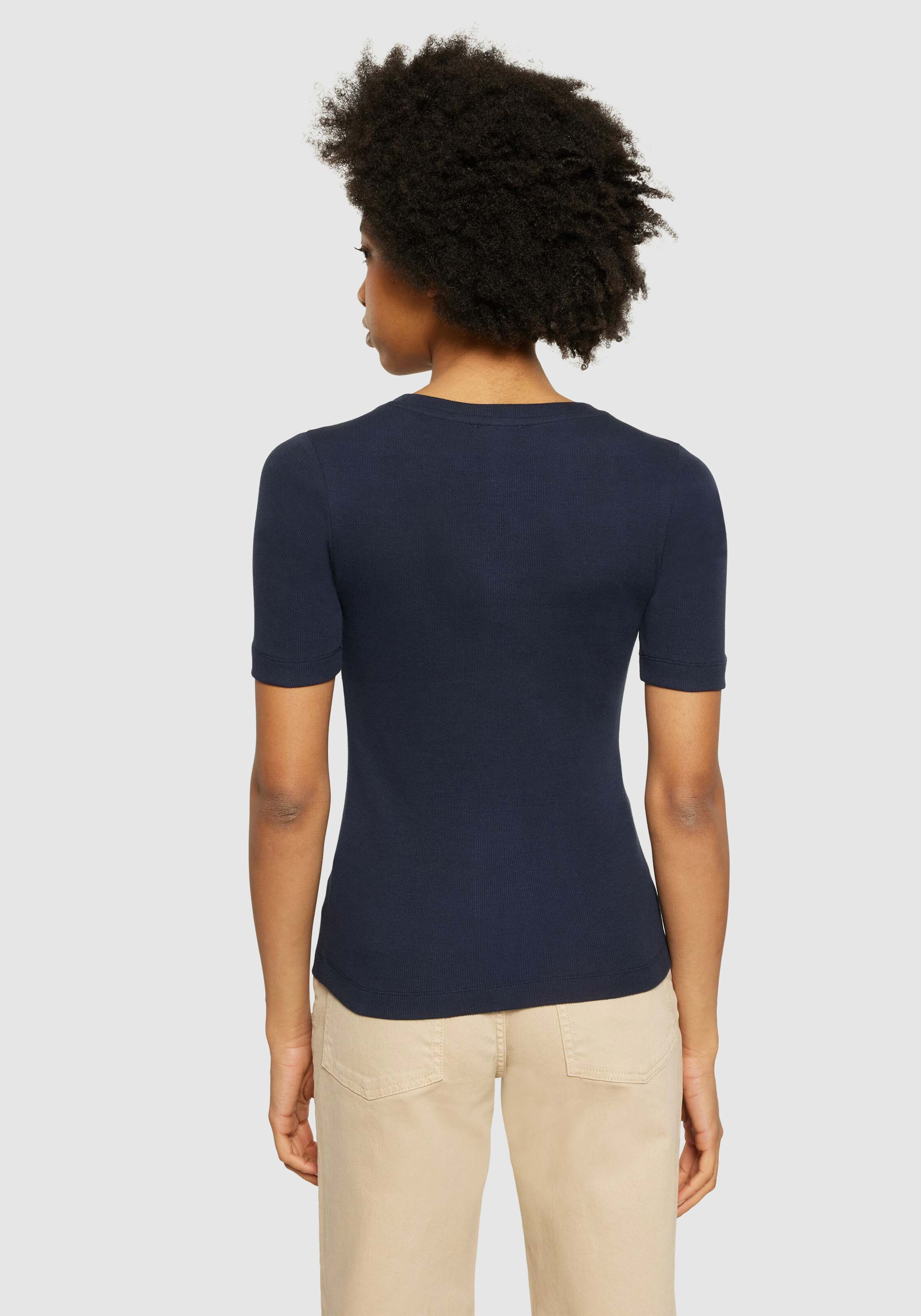 Knowledge Cotton Apparel T-Shirt Rib High Neck Night Sky