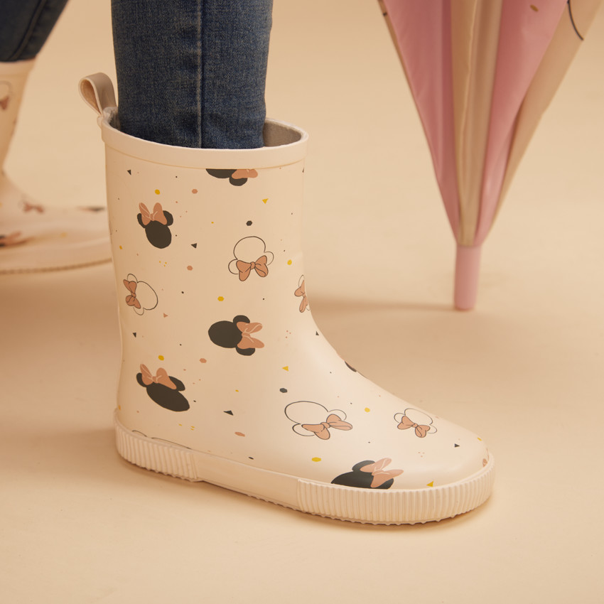 Bottes de pluie en caoutchouc imprimé Minnie  all-over pour fille