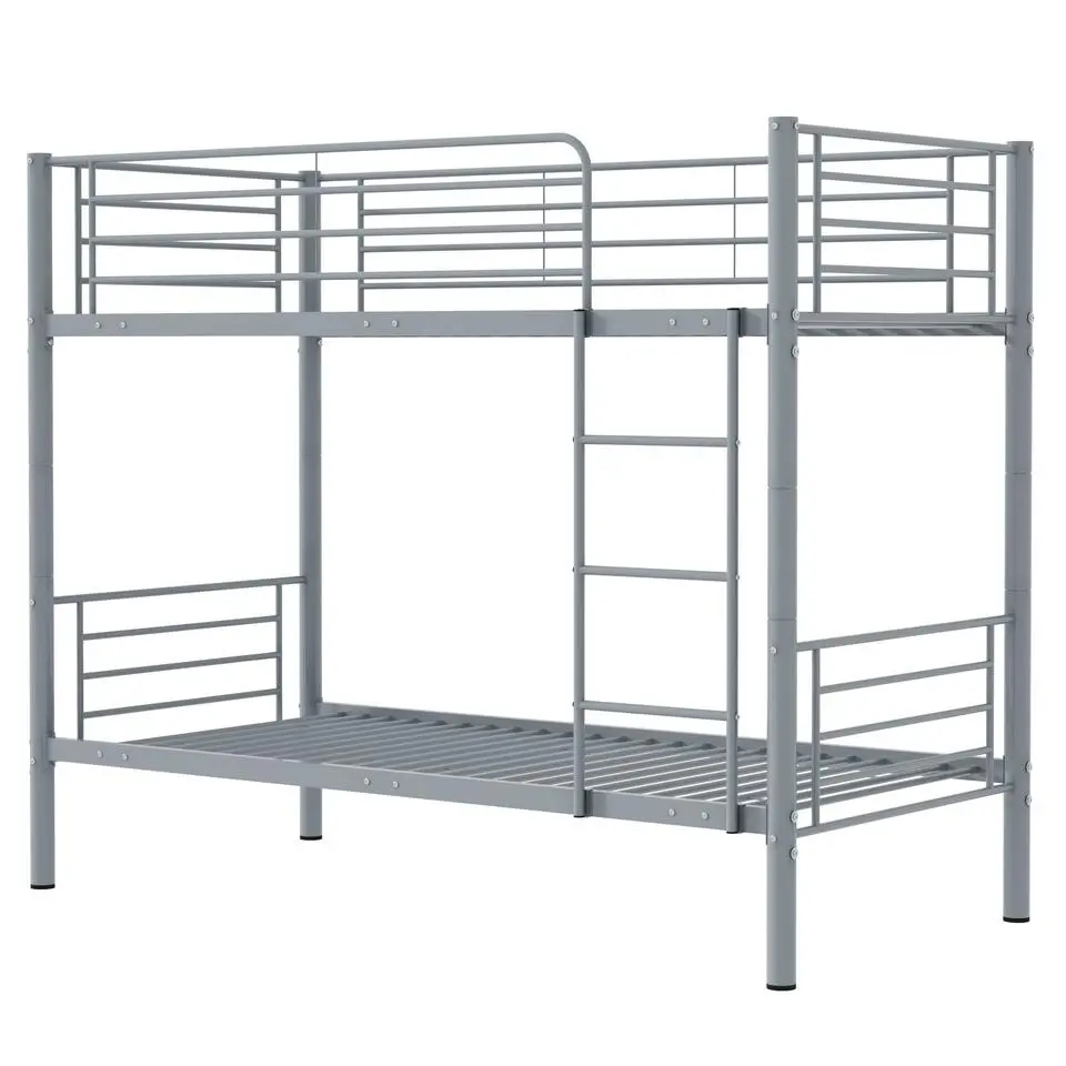 Stapelbed Dixie 90x200cm - metaal - mat grijs