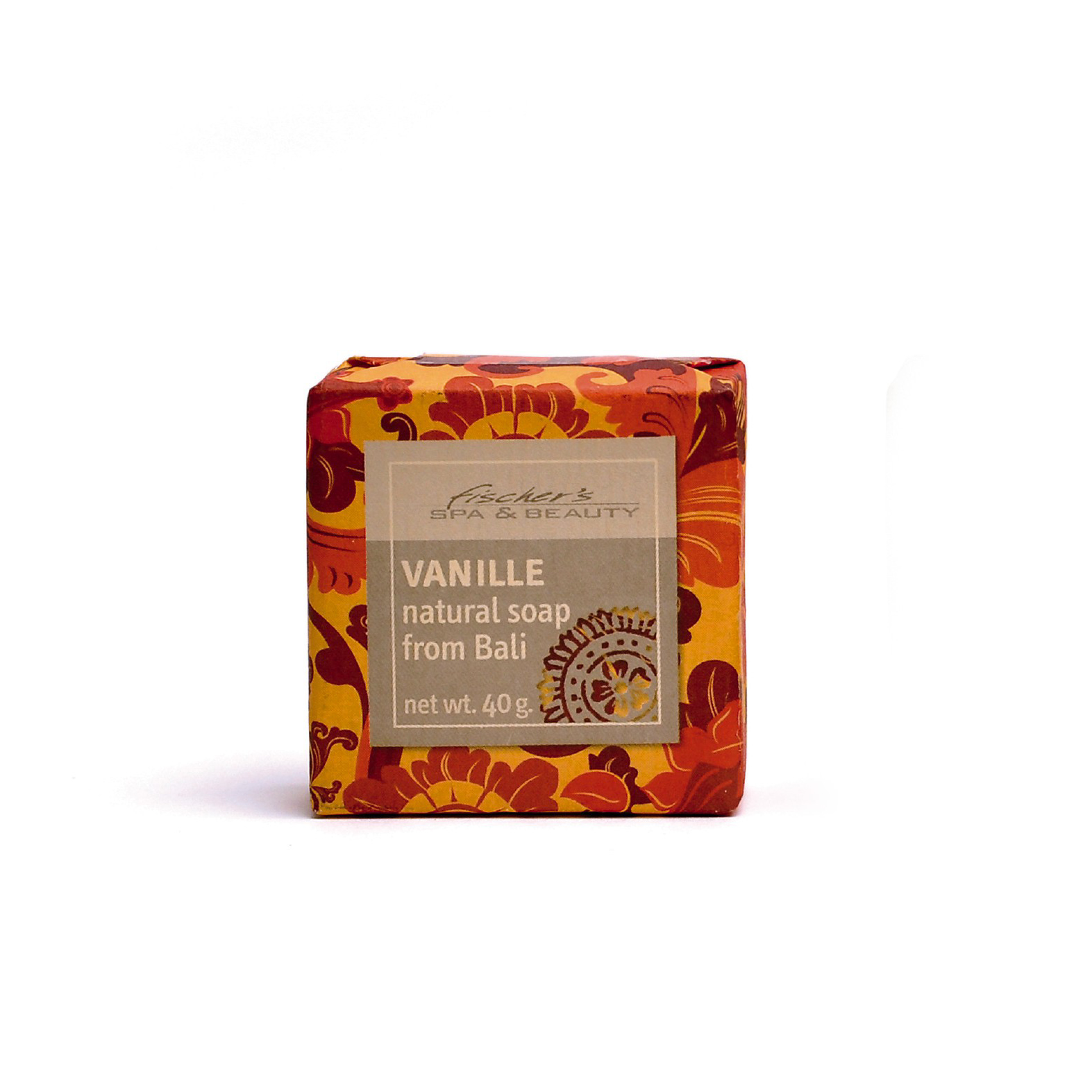 Naturseife 'Vanille', 40 g, aus 100% natürlichen Inhaltsstoffen von fischer's lagerhaus