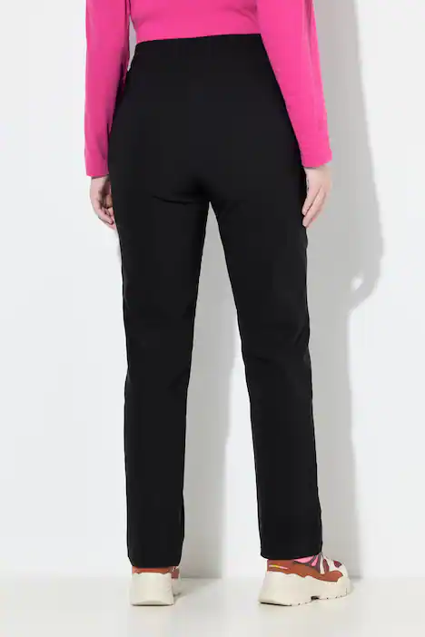 Bengalinhose Mony, konisches Bein, Zipptaschen, schwarz