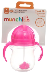 MUNCHKIN Trinkhalm Tip&Sip Click-Lock 6M+, 207ml