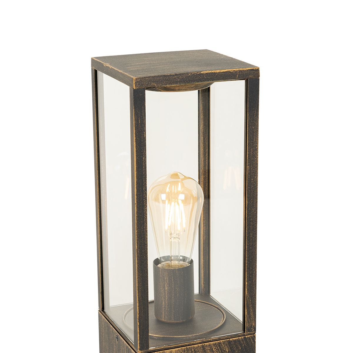 Vintage staande buitenlamp antiek goud 40 cm IP44 - Charlois