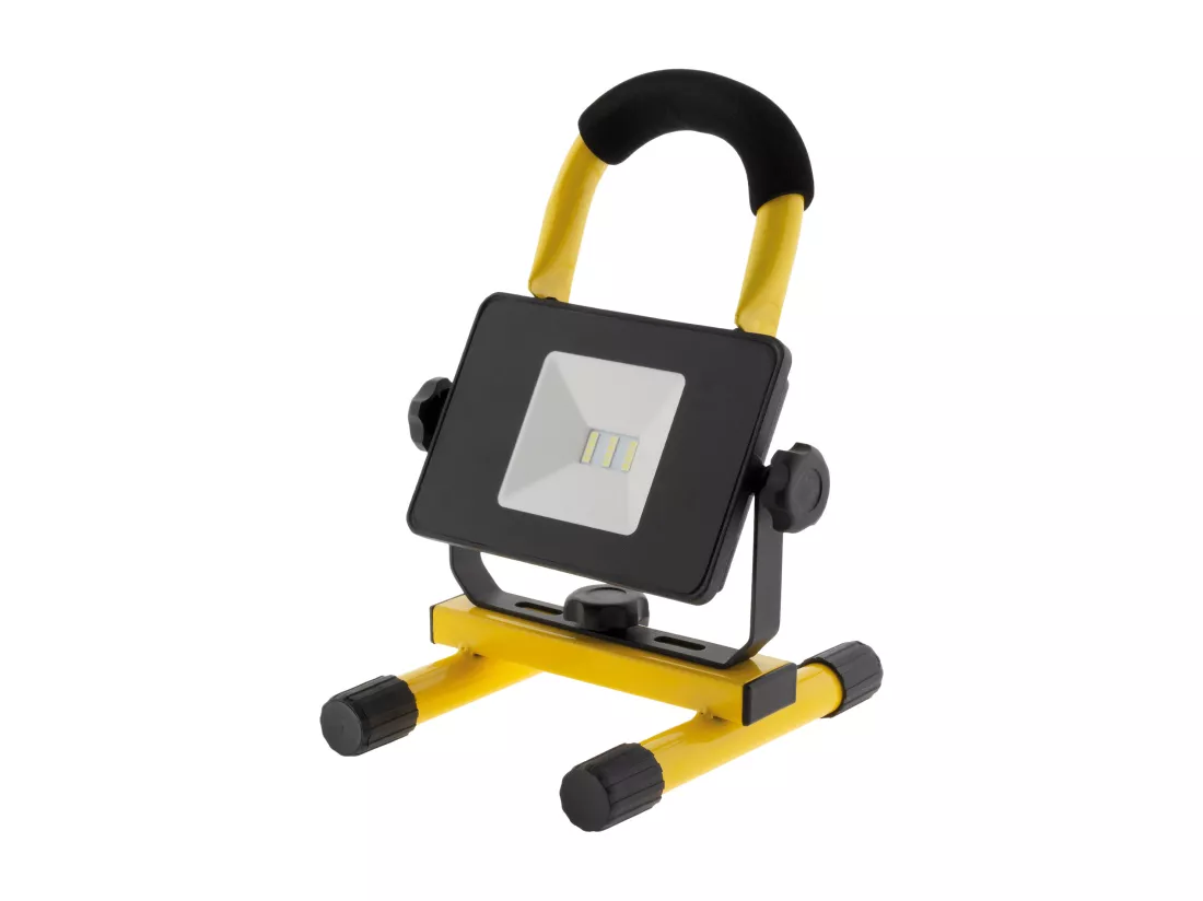 Projecteur LED rechargeable de chantier 10W - Jaune - Zenitech