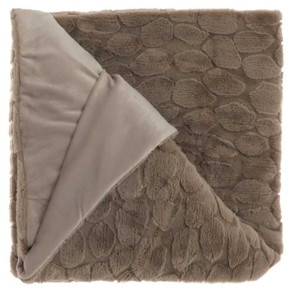 Unique Living - Plaid Daaf Taupe -150x200cm