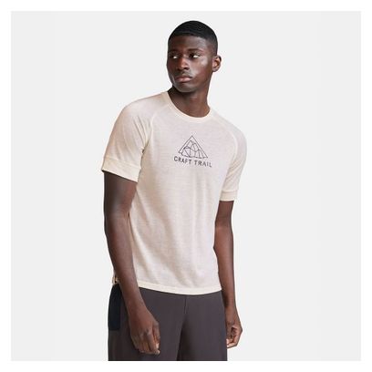 T-Shirt Manches Courtes Craft ADV Trail Wool Blanc