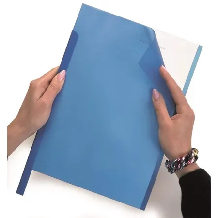 Durable 291906 Klemmschienenhüllen DIN A4 blau, 50 Stück