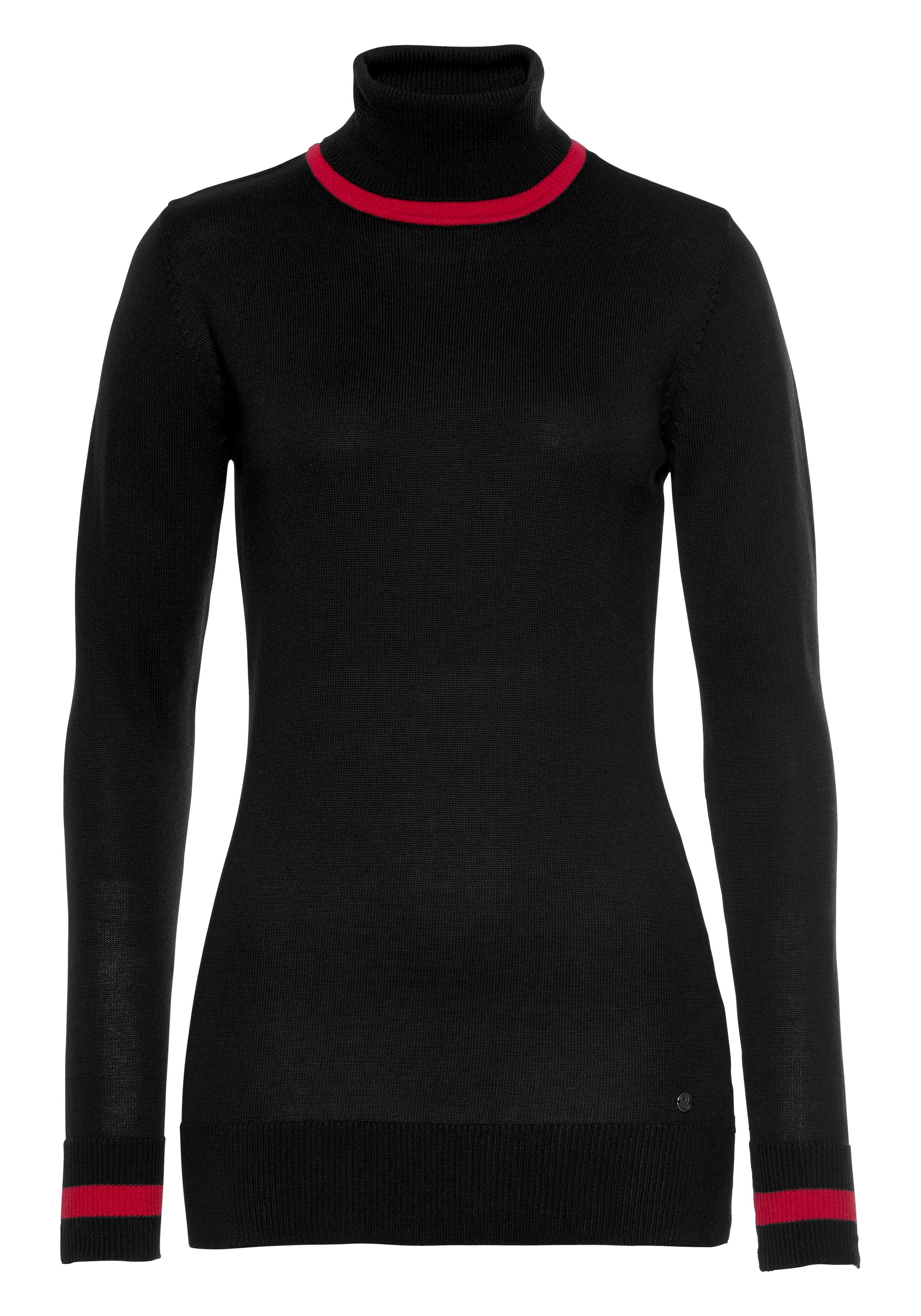 AJC Rollkragenpullover , Feinstrick mit trendy Kontraststreifen