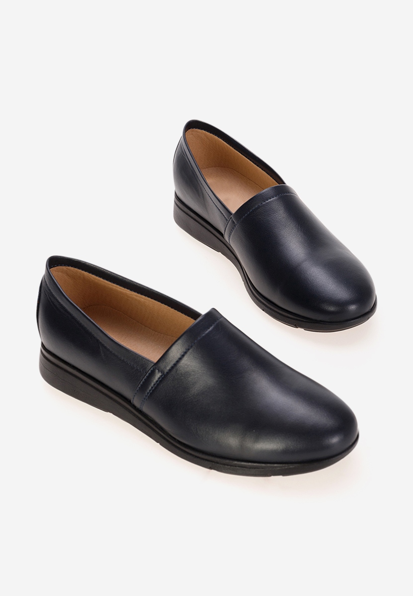 Chaussures casual femme en cuir marine Guilena