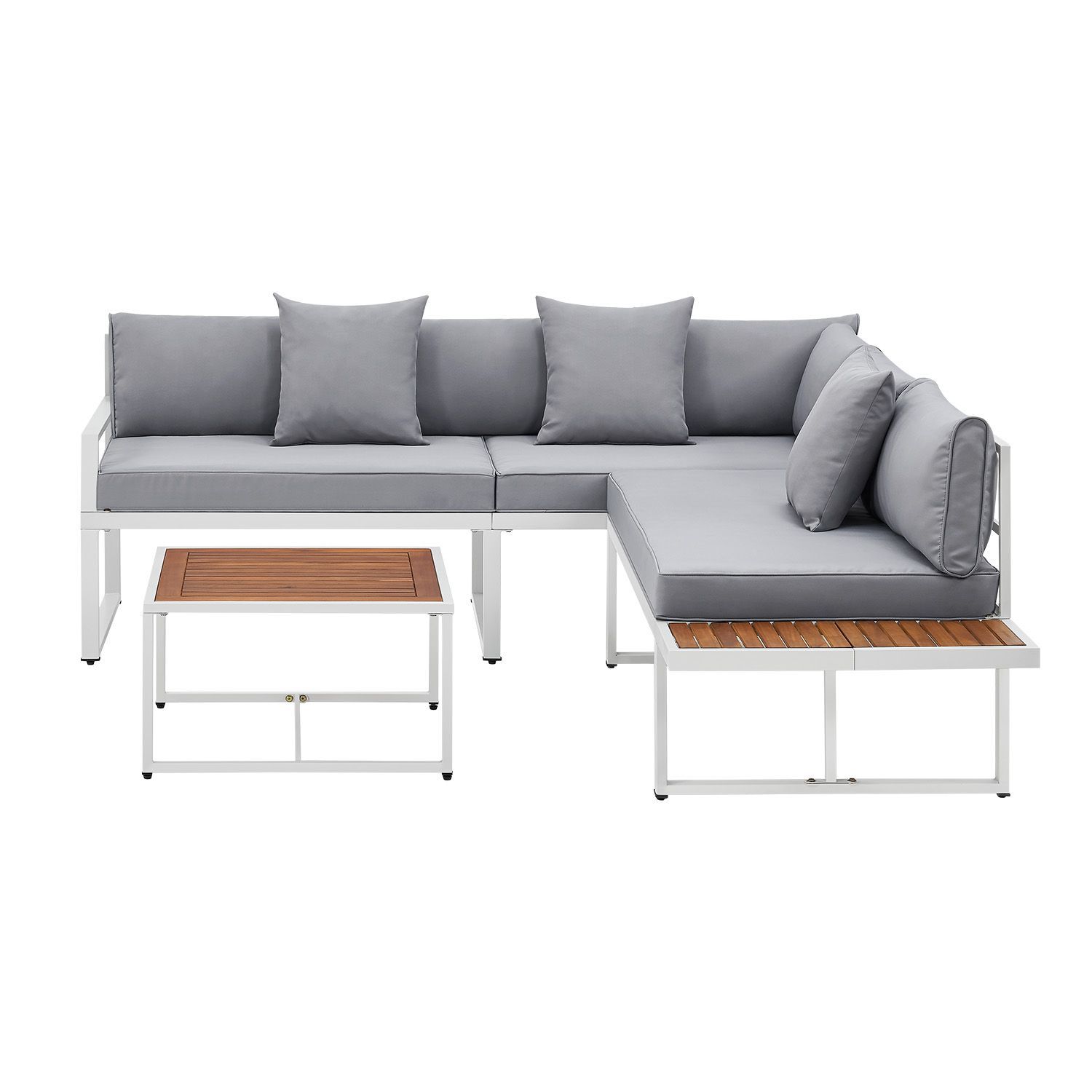 Juskys St. Tropez 4-persoons Loungeset - Grey