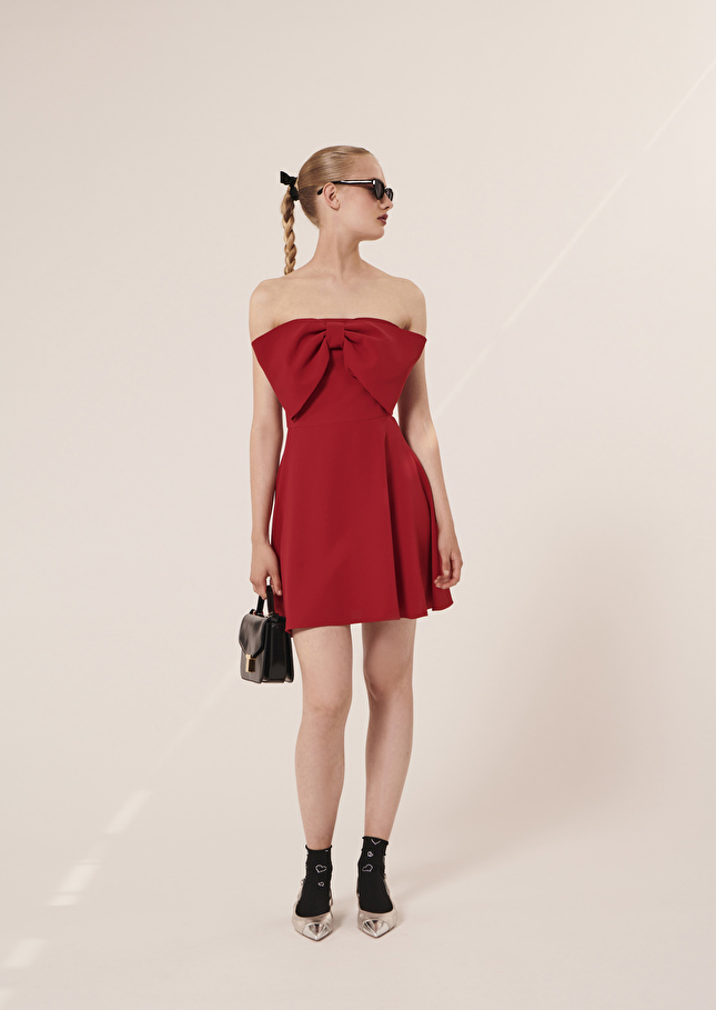 Robe Ramatuellerouge en crêpe