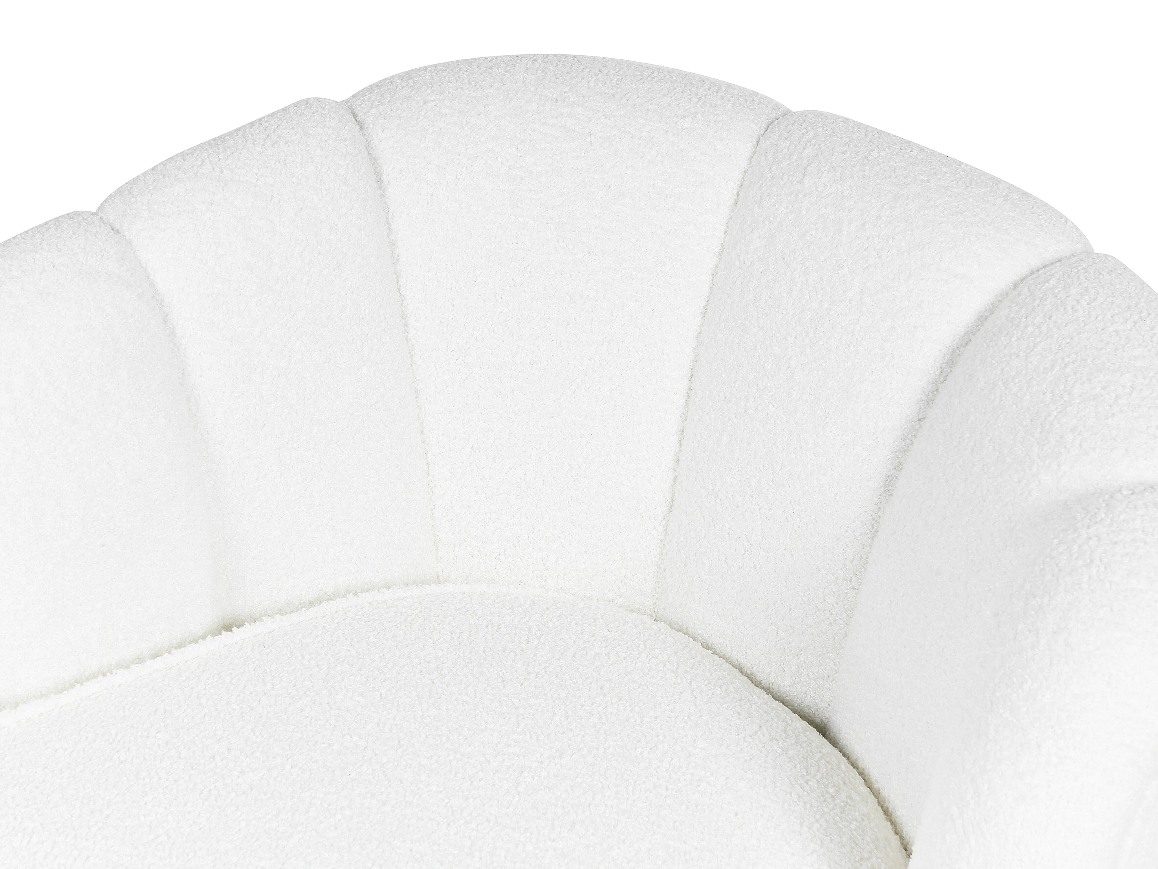 Rechtszijdige chaise longue ALLIER Bouclé Gebroken wit