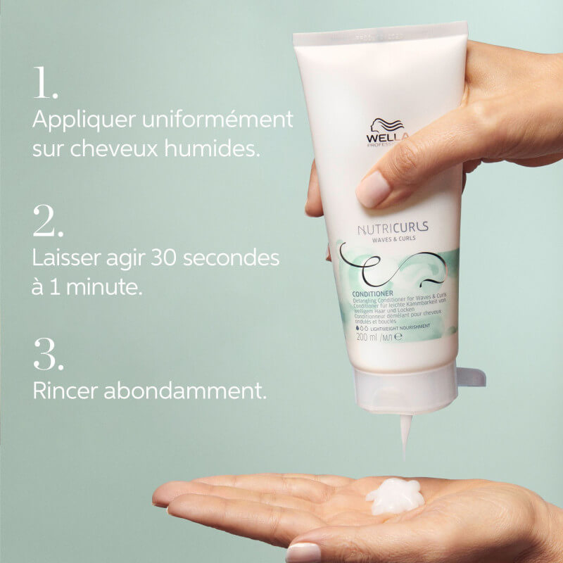 Conditionneur démêlant cheveux bouclés/ondulés Nutricurls Wella 200ML