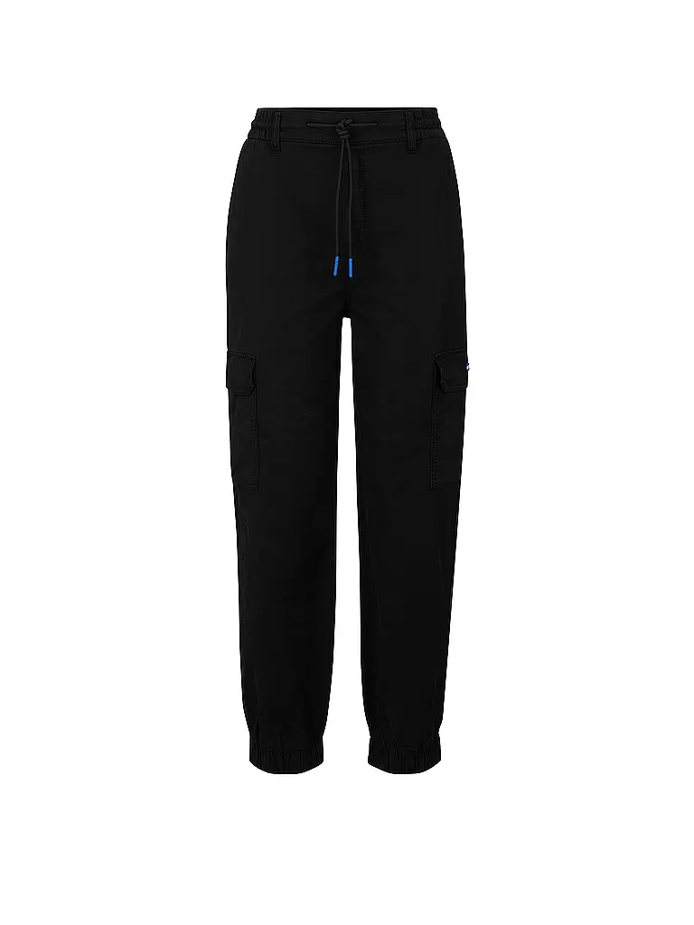 HUGO Cargohose Relaxed Fit HISUNE-1-D_B schwarz
