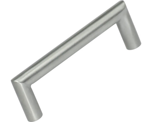 Meubelgreep, verstekgreep, geborsteld roestvrij staal, gatafstand 96 mm, afmetingen (L x B x H): 108/12/36 mm