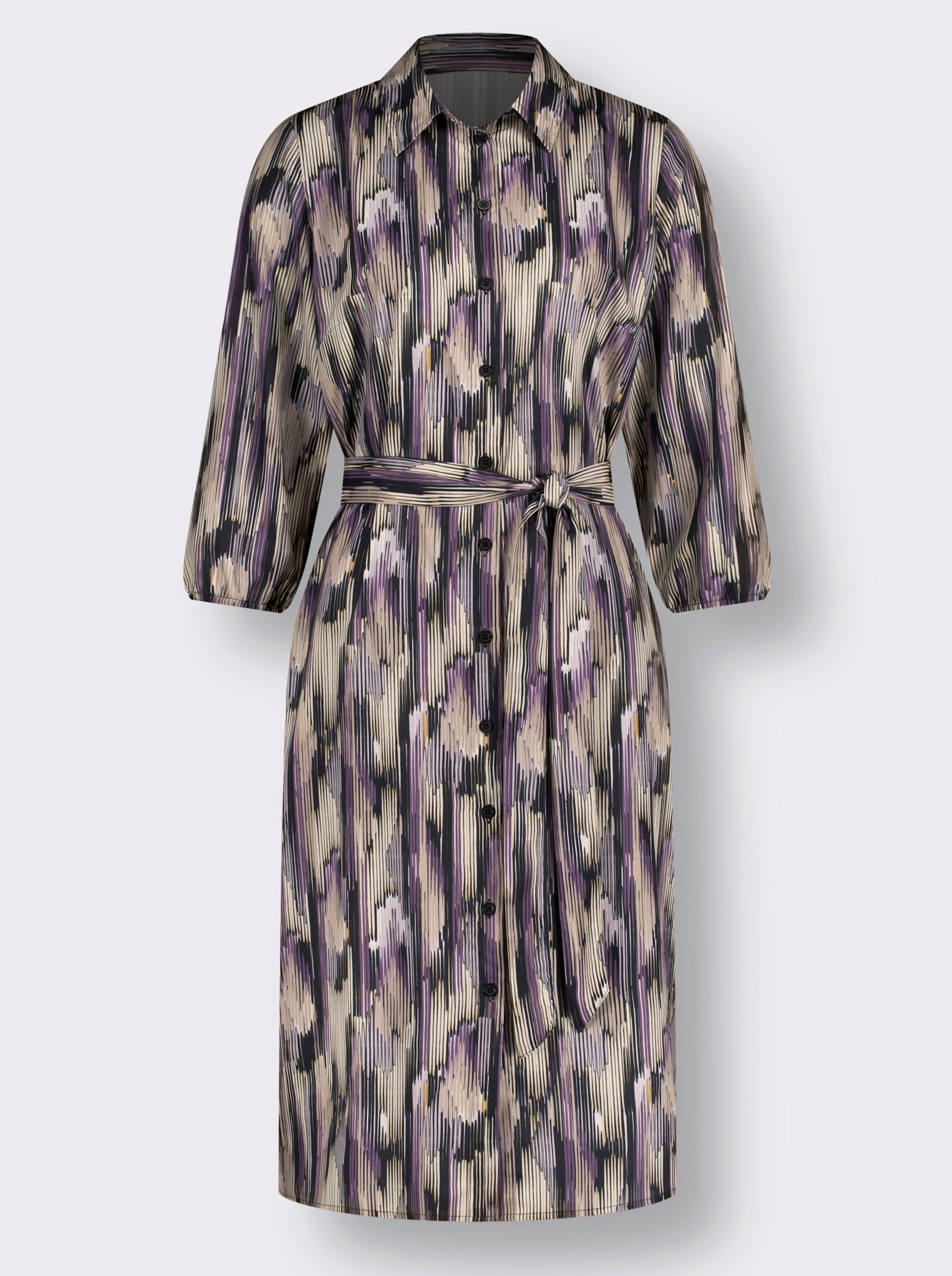 Hemdblusenkleid mit Bindegürtel
