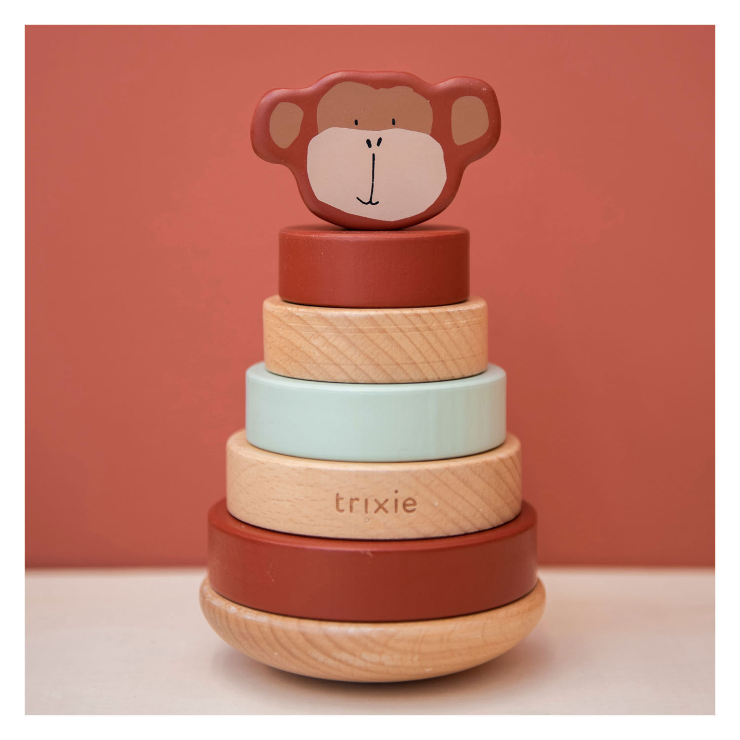 Trixie Houten Stapelspeelgoed - Mr. Monkey, 7dlg.