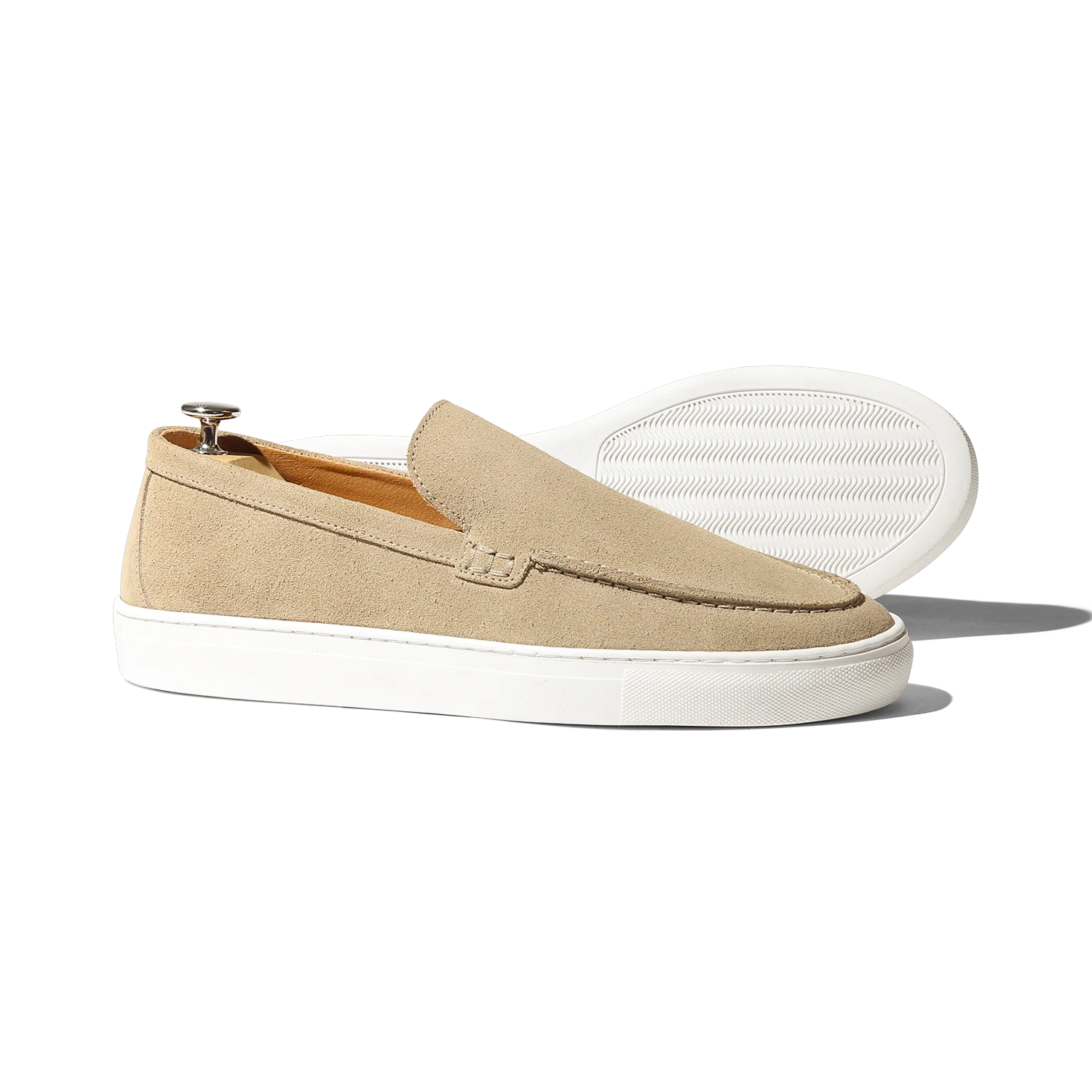 Tossa-Mocassin en veau velours taupe