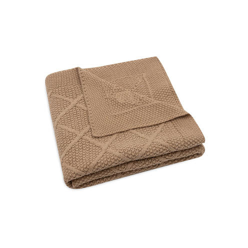 Couverture berceau Check knit - Biscuit - JOLLEIN