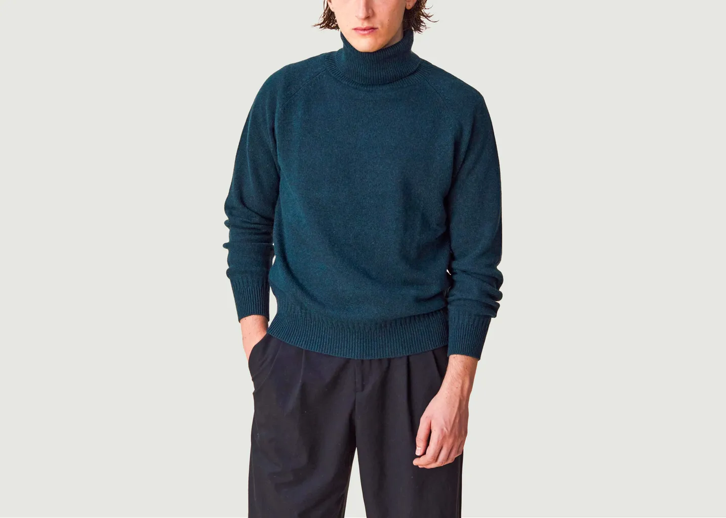 Col Roulé En Cachemire Tricot