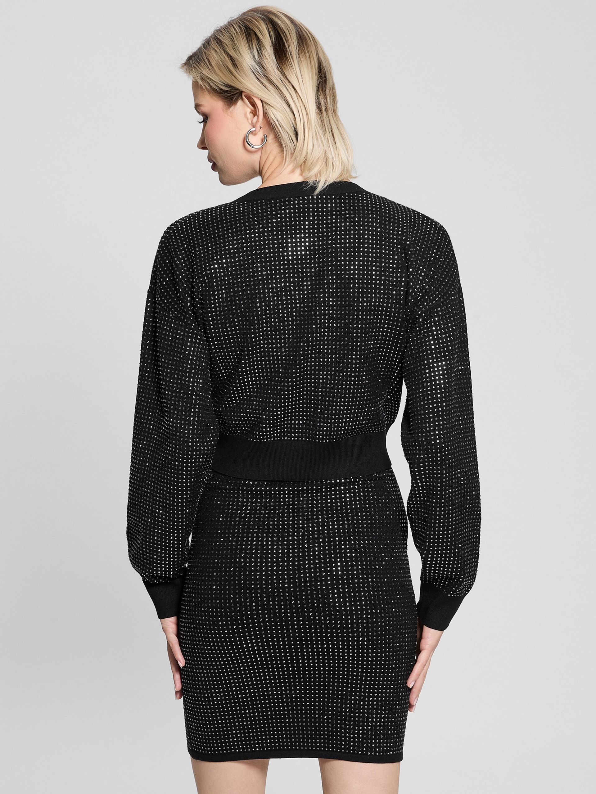 Vestido suéter Khloe com strass