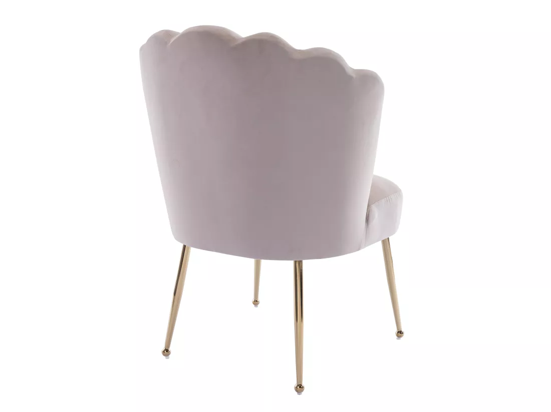 Lot de 2 chaises en velours et acier doré - Beige - RUTY de Pascal MORABITO