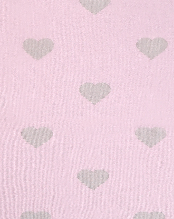 Babydecke HERZEN (80x100) in rosa