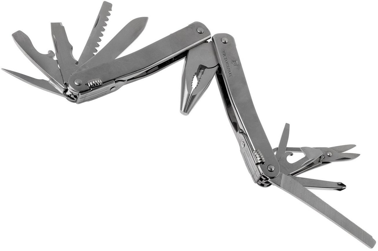 Victorinox SwissTool Spirit X Plus 3.0235.L multitool, lederen foedraal