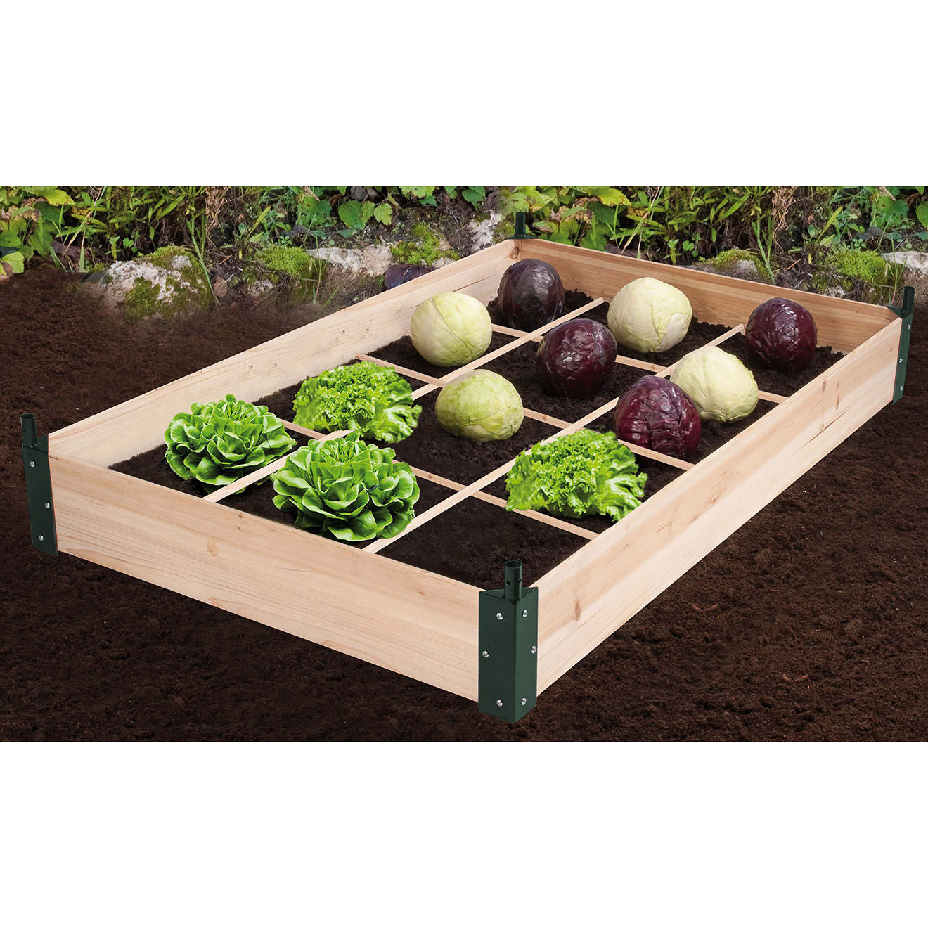 Pratik Garden Serre de potager 12 compartiments aroma marron - 115x80x54 cm