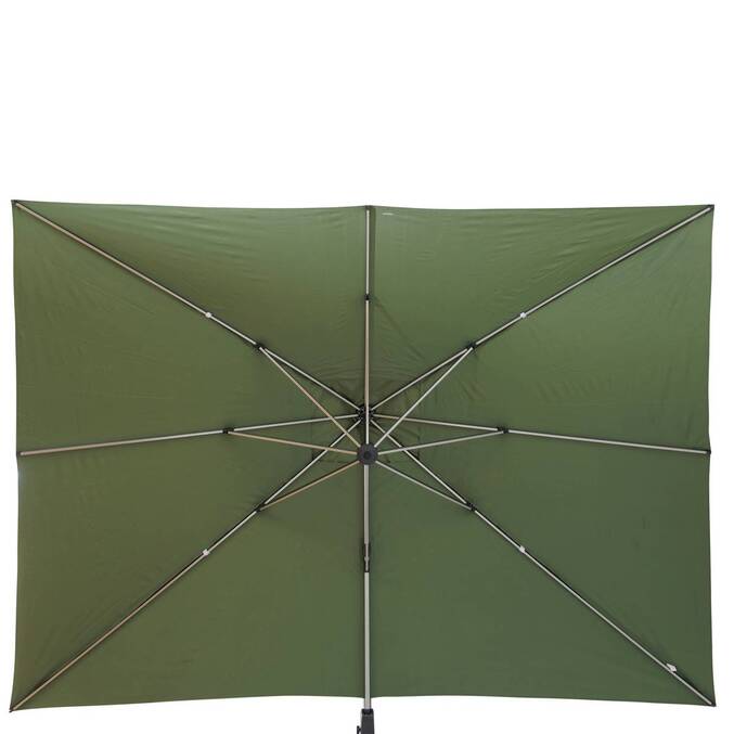Parasol déporté rectangulaire ÉQUADOR Vert olive