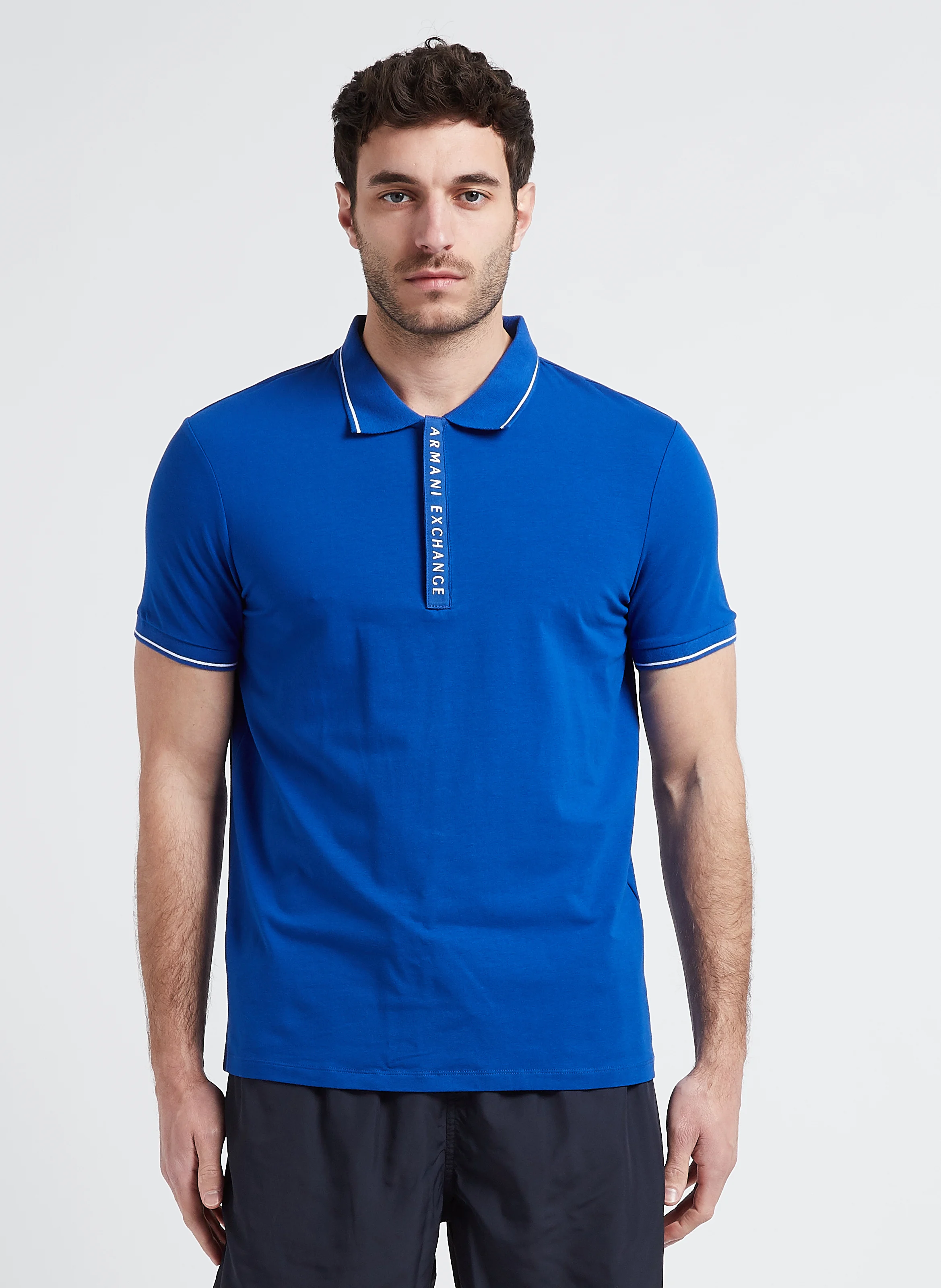 Polo en jersey de coton| Bleu