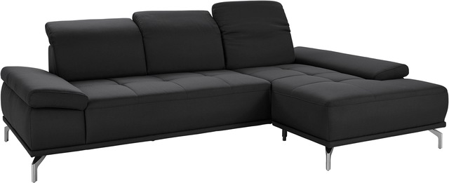 PLACES OF STYLE Ecksofa »Caluna« Inkl.Sitztiefenverstellung, wahlweise mit Kopf- und Armteilverstellung