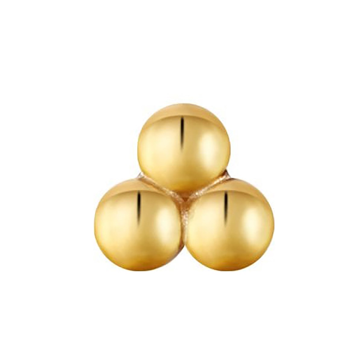 Boucle d'oreille individuelle Ania Haie Ear Edit Triple Boules doré