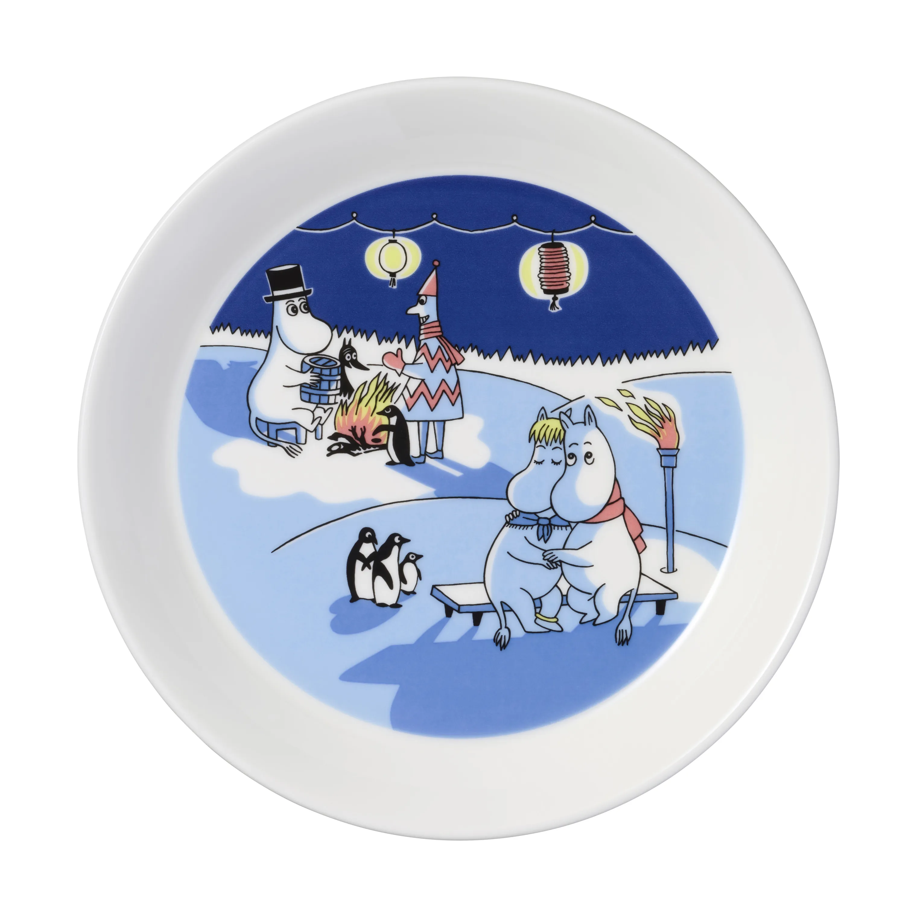 Moomin Arabia Tallerkensæt - Sejlads og Bål - 2 stk.