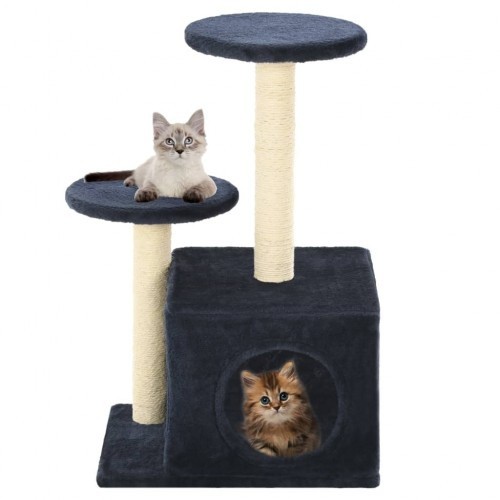 Arranhador azul para gatos com sisal