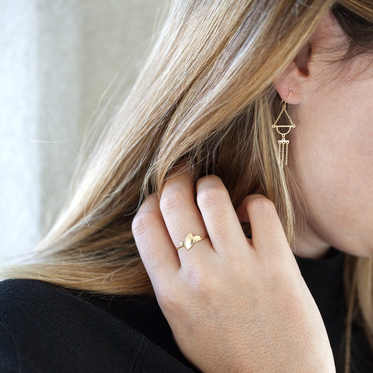 Boucles d'oreilles or jaune 750