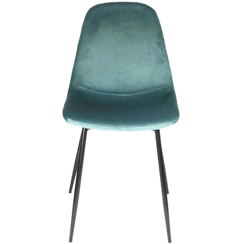 Chaise en velours côtelé giulia (lot de 2)