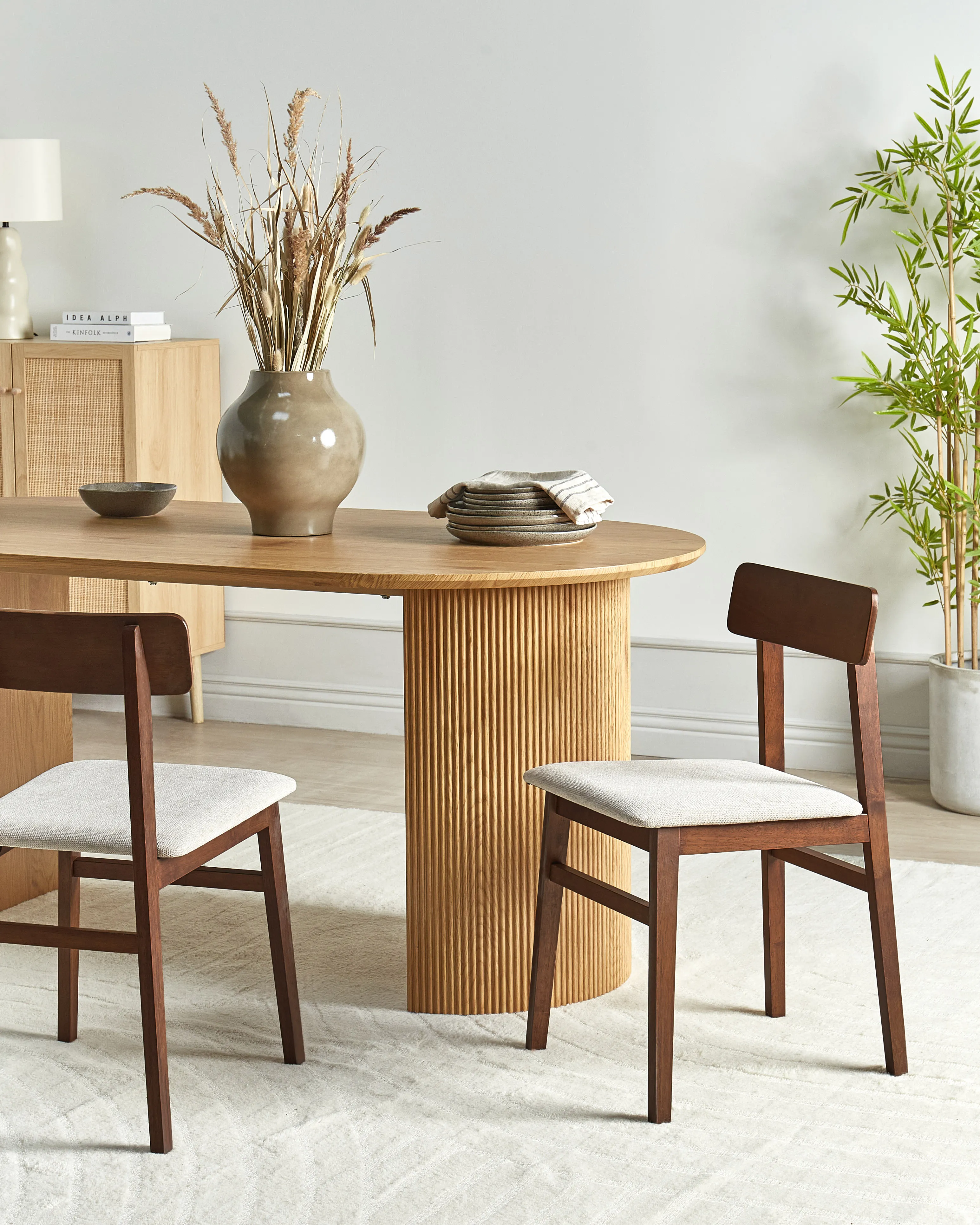Set van 2 eetkamerstoelen STACY Hout Taupe