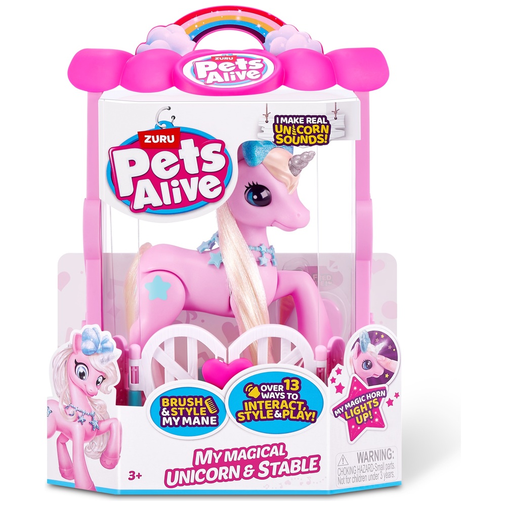 Pets Alive Mein magisches Einhorn und Stall-Set von Zuru