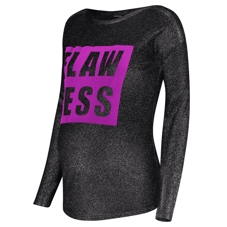 SUPERMOM Langarmshirt Glitter black