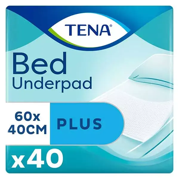 Protetor de colchão TENA Bed Underpad Plus 40 x 60 cm, 40 unidades