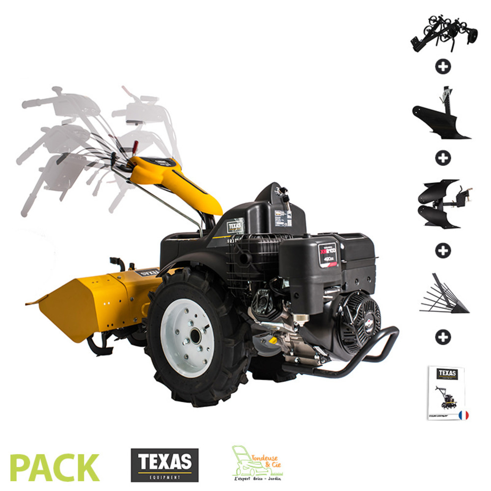 Motoculteur pro briggs et stratton 14cv 6 vitesses démarreur électrique texas
