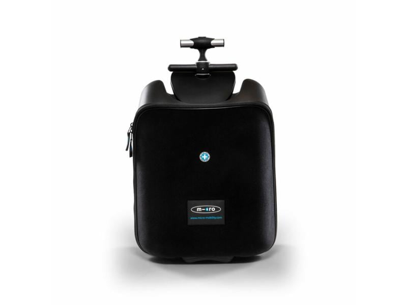 Micro Mobility Kinder-Reisekoffer Micro Luggage Eazy Schwar Koffer, Trolley und Buggy in einem